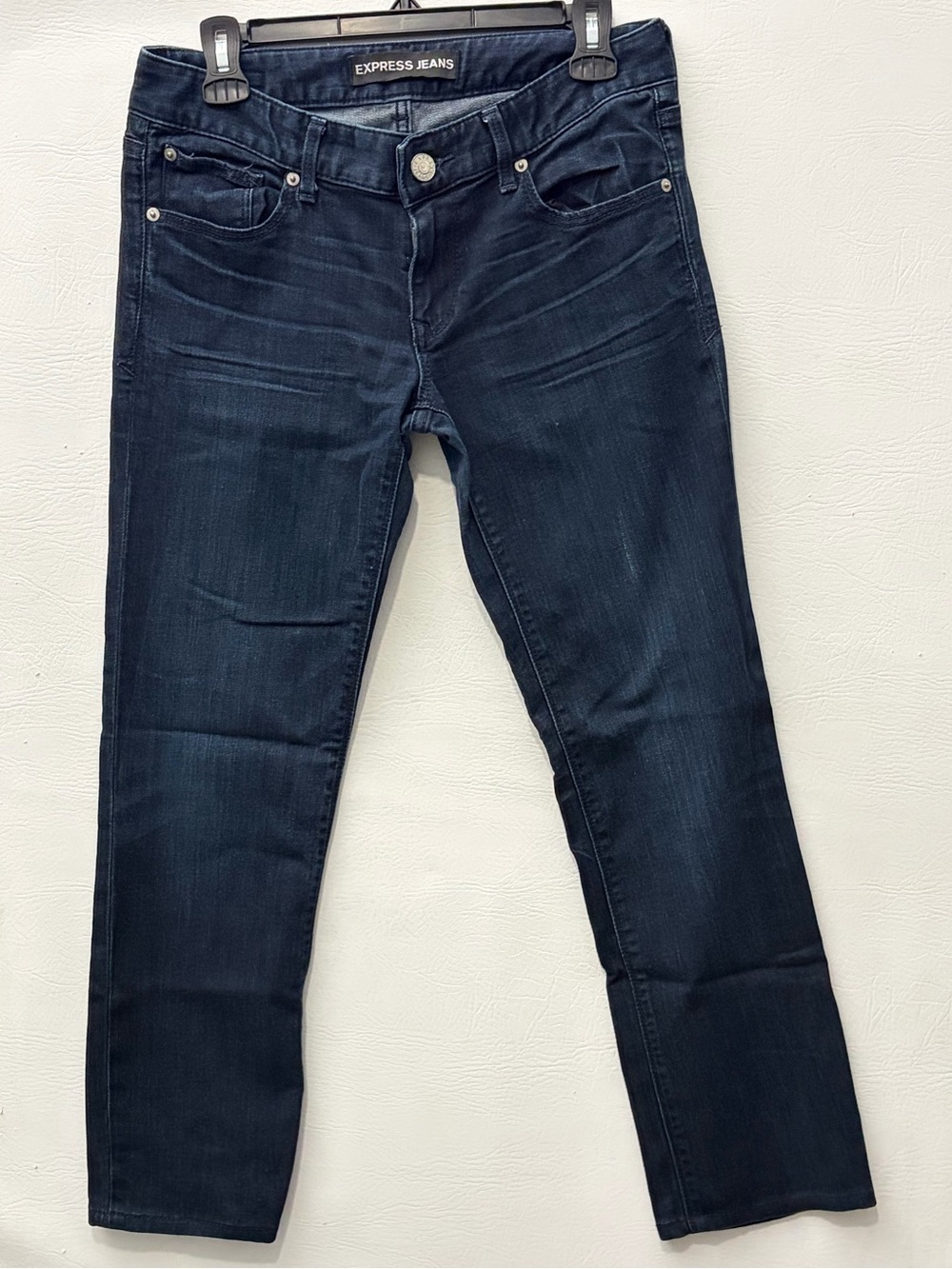 Express Skinny Dark Wash Stella Low Rise Ankle 6
